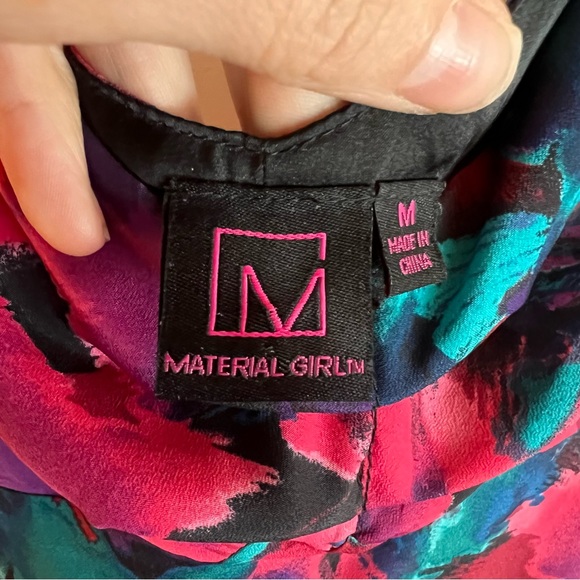 Material Girl Floral Heart Back Dress Size Medium - Picture 4 of 5